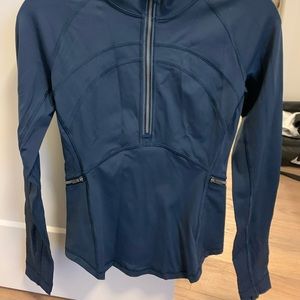 Lululemon dark blue running jacket in size 4